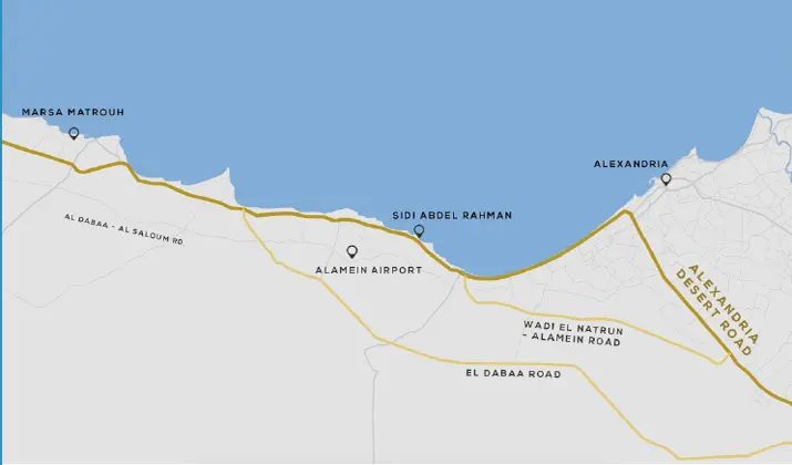 خريطة-قرى-الساحل-الشمالي-مصر